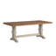 Ensemble de salle à manger Lumley 78 po en bois massif fini chêne avec chaises à dossier à panneaux - 7 pièces : table, chaises et banc-1795382032-1795382033