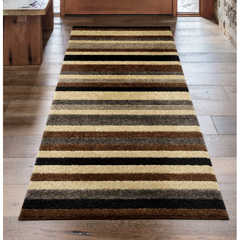 Runner Striped Area Rug, Rectangle 66 x 200cm