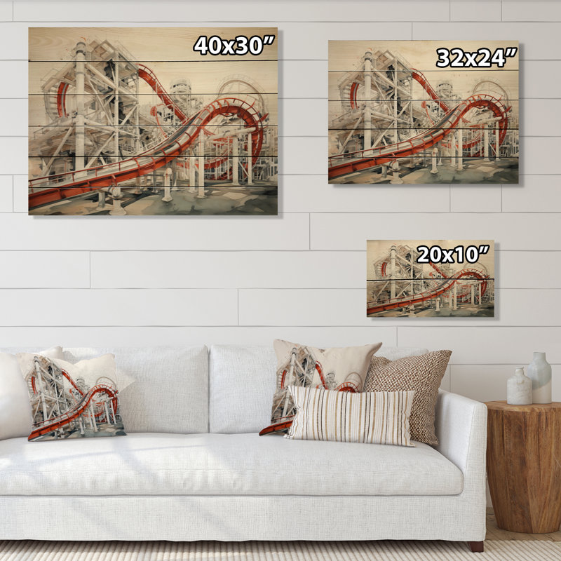 " Rollercoaster Symphony II ", 24" H x 32" W x 0.78" D