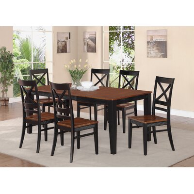 Loraine 7 - Piece Butterfly Leaf Rubberwood Solid Wood Dining Set -  Red Barrel StudioÂ®, RDBL2288 34941152