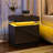 2 - Drawer Nightstand with APP Controlled LED Light and High Gloss Finish-1436207156