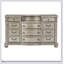 Commode de luxe 1 pièce avec finition argentée et 11 tiroirs et insert en marbre véritable pour chambre à coucher traditionnelle