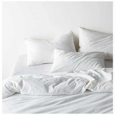 200TC Cotton Percale Solid Duvet Cover Set
