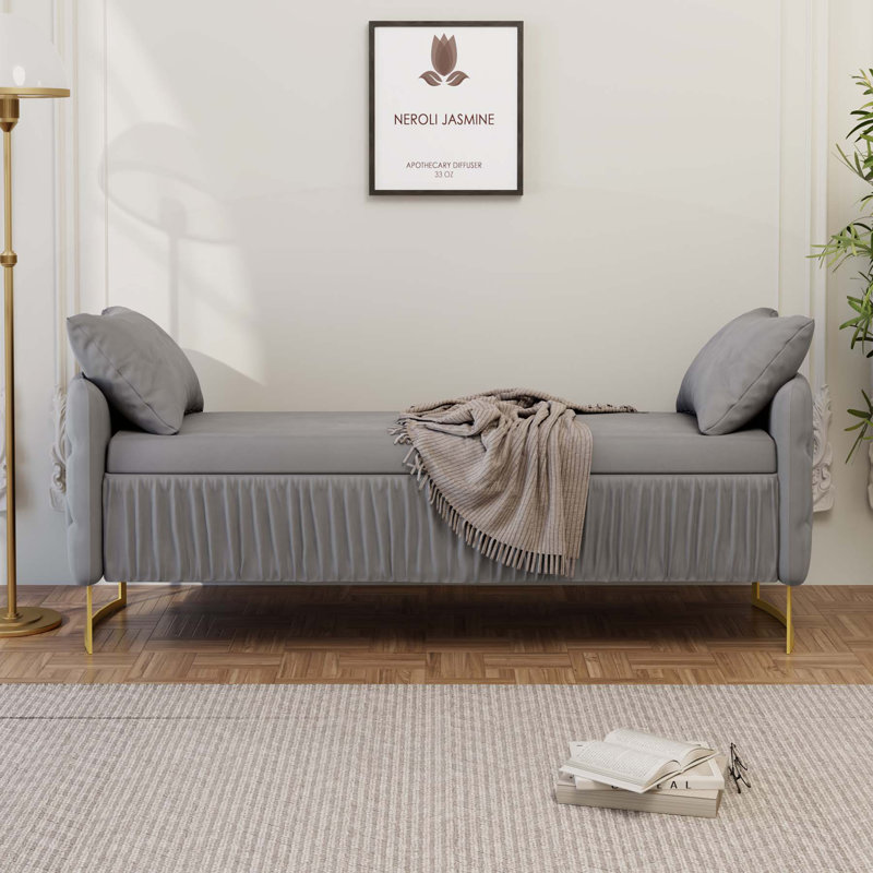 Repose-pieds rembourré polyvalent avec rangement et design élégant pour la maison