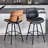 Swivel Upholstered Counter-Height Bar Stools-1223500379