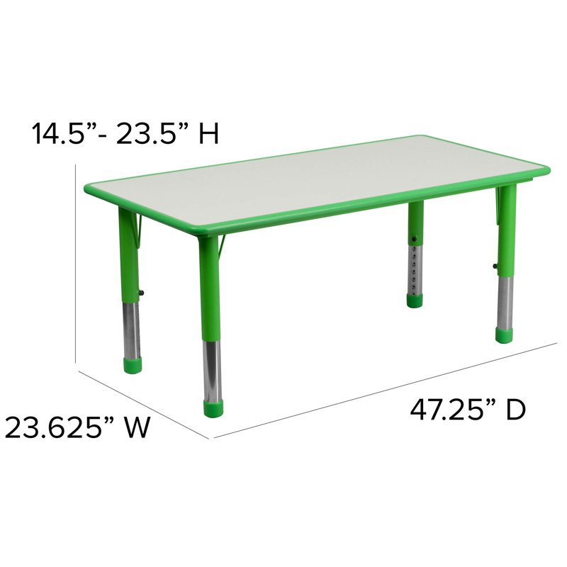 Ensemble de table et chaises pour enfants Goddard, Vert, 5-Piece