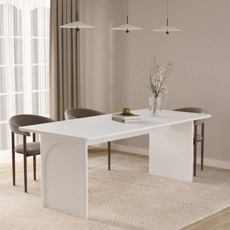 Table de salle à manger moderne pour 6 personnes 78,7 po Modern Ella