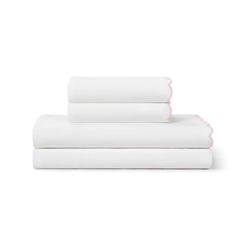 Peri Home Scallop Sheet Set, Full Sheet Set with 2 Pillowcases