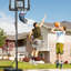 Basketball rebondisseur avec chute de retour rotative à 360 °, noir