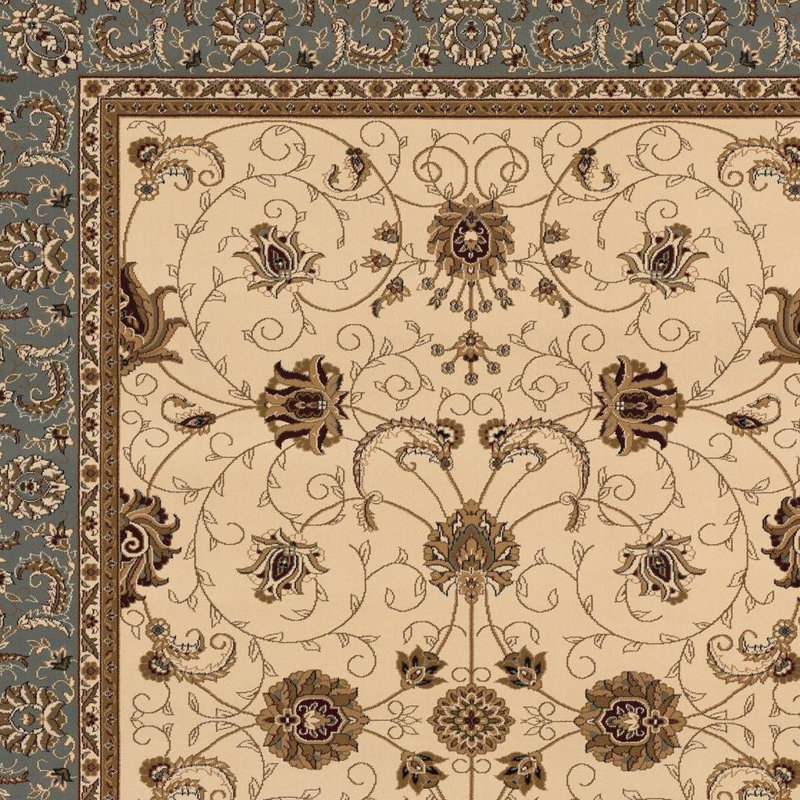 Tapis oriental beige et crème 2 pi x 4 pi