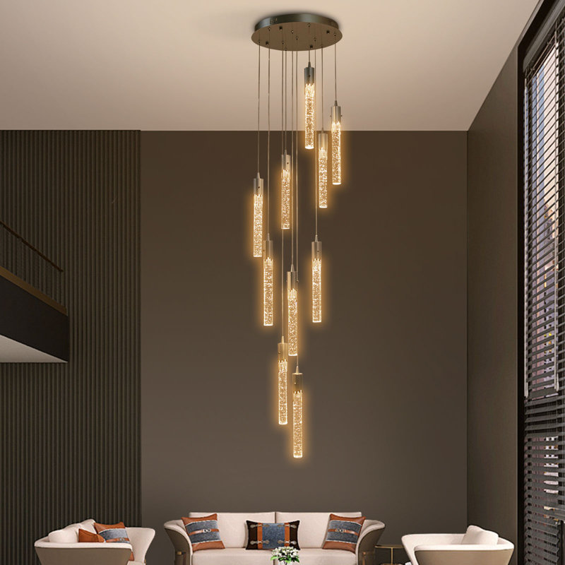 Luminaire suspendu à 10 lumières Fairford, Argent