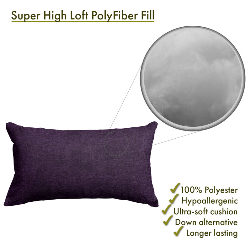 Housse et coussin rectangulaire, Aubergine