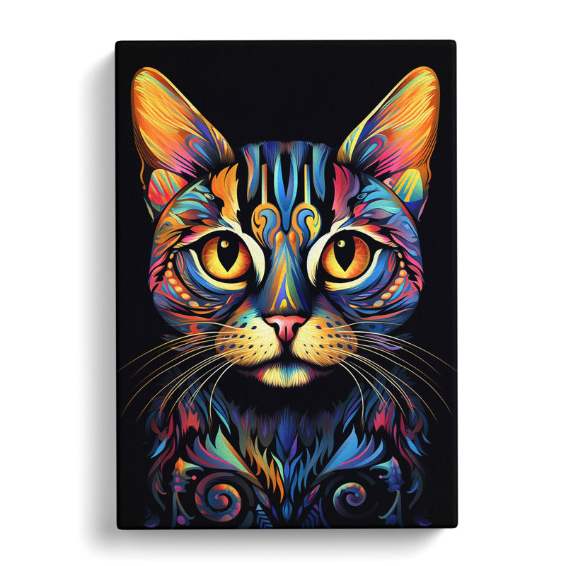 Bengal Cat Futurism No.2 - No Frame Print, 76cm H x 50cm W x 3cm D
