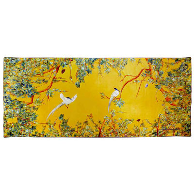 Chinoiserie Yellow Bed Runner