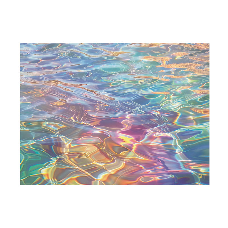 Art sur toile, "Michael Iridescent Waters" par Michael David, H 14 po x l 19 po