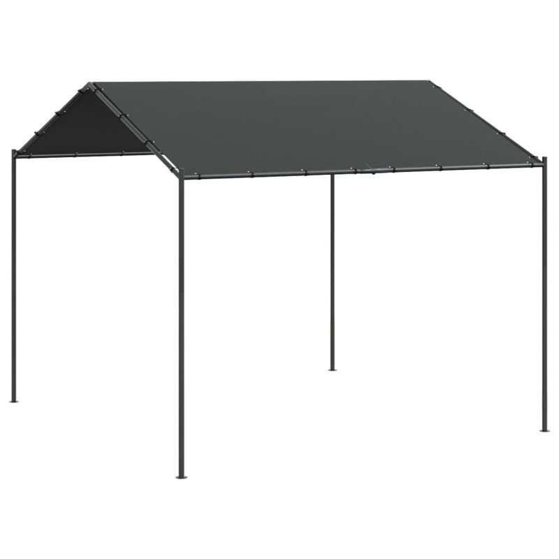 Canopy Tent Steel and Fabric, Anthracite, 250cm H x 300cm W x 300cm D