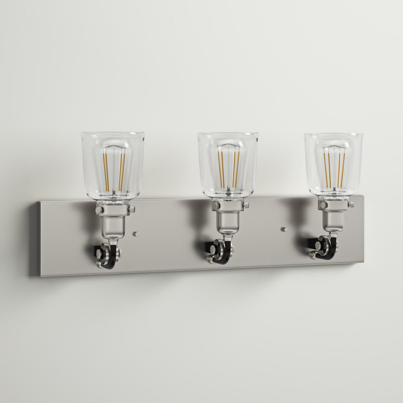 Éclairage pour meuble-lavabo à intensité variable Daimar, Nickel brossé