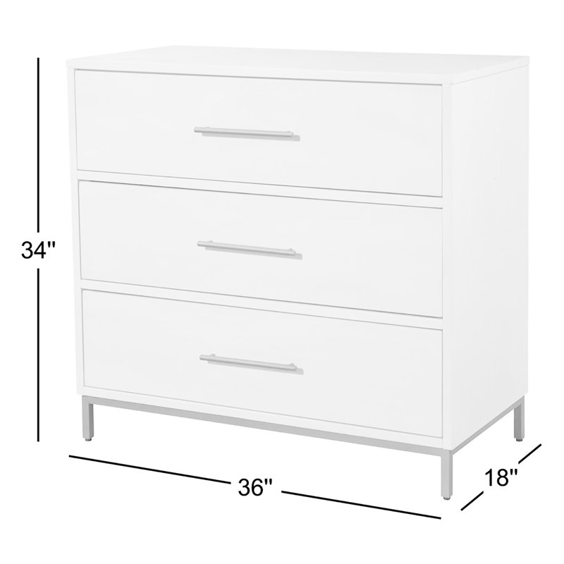 Marino 36 " W 3 - Drawer Dresser, Slate Gray