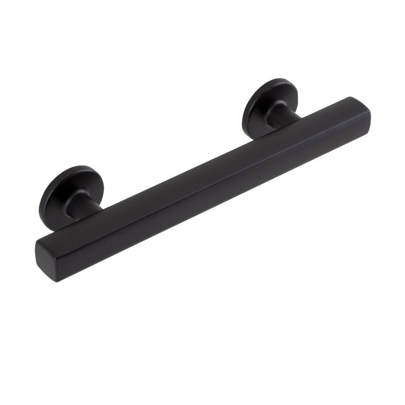 Flynn 3-1/2" Matte Black Bar Pull Multipack, Matte Black, 3.5"