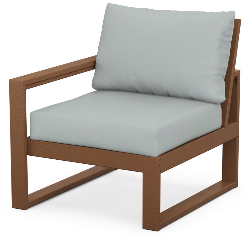 POLYWOOD Outdoor Lounge Chair, Mahogany, Spa