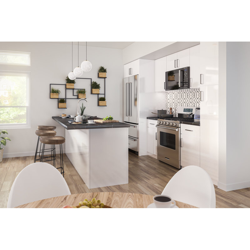 Dwelling Alameda Door Sample, White Wisp, Manufactured Wood (Laminate)