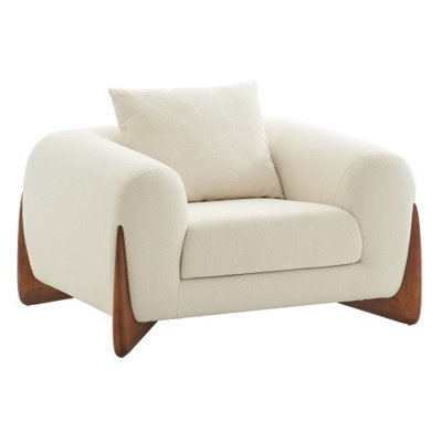  Cream Sherpa Arm Chair