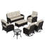 Ensemble de conversation d'extérieur en osier 8 pièces avec chaises berçantes et repose-pieds pivotants-2047358397-2047358399