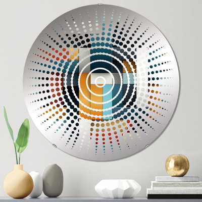Miroir mural sarcelle Metropolitan Geometric Illusions