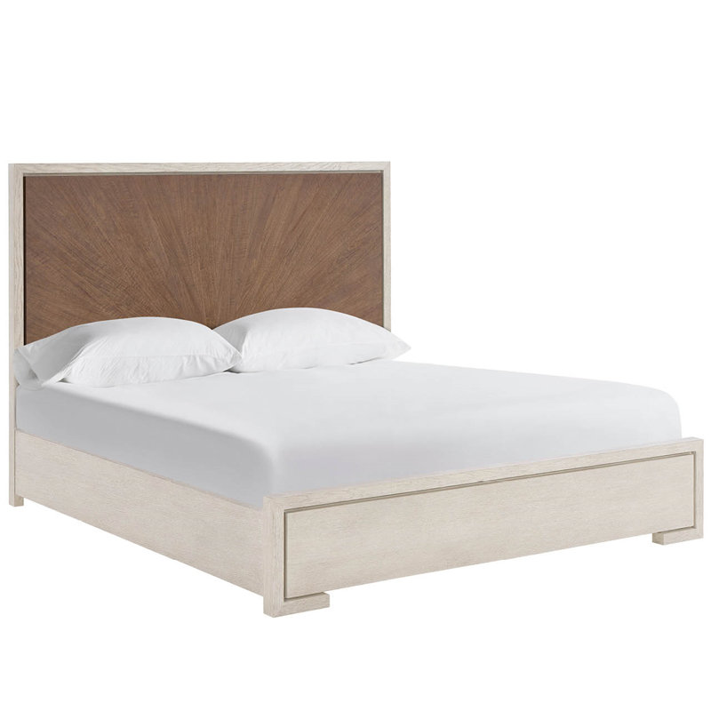 Modern Bed, Queen, Brown/White