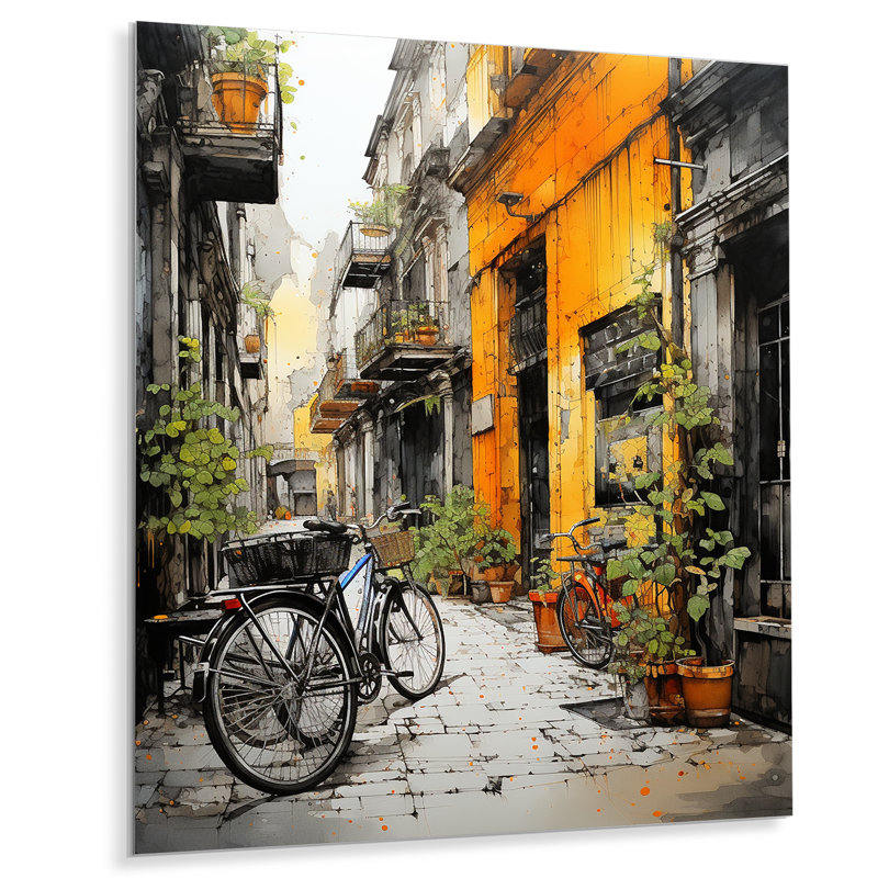 Vélo cycle ville - art mural en métal vélo, H 32 po x l 16 po