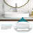 20"L x 15"W Rectangular Bathroom Sink Ceramic Semi-Recessed Above Counter Bathroom Sink