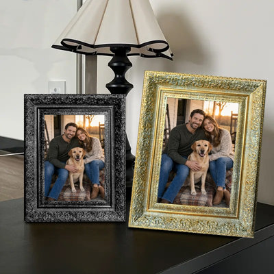 5" x 7" Antique Gold 1PC Heritage Style Picture Frame for Memory Display
