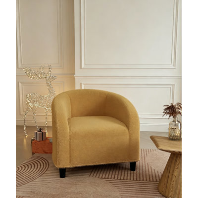Fauteuil de lecture ergonomique avec accoudoirs, fauteuil rembourré confortable pour les petits espaces, la chambre à coucher et le salon Boucle