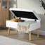Banc en bois naturel et tissu-576949745