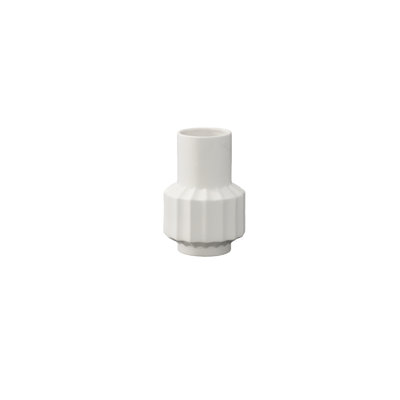 Ceramic Round Bottle Vase Matte Finish White