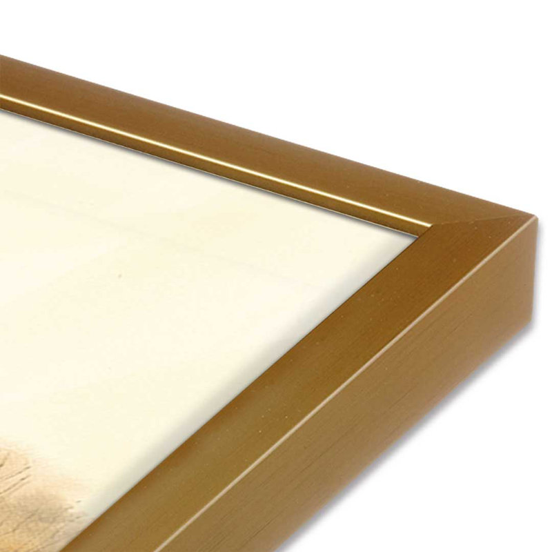 «Look Back» par John Rossini, reproduction d'art, L 48 x H 36, Framed Print, Gold