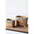 Of 2 Cement Geometric Trim Rectangular Basket Planters, Brown Multi For Indoors Or Outdoors Decor, L:10.4X8.7X7.9 S:7.3X5.5X5.9 Inches, 12.1 Lbs Planters With Indoor Outdoor
