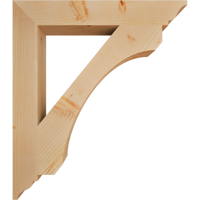 Support en bois rustique traditionnel BKTLEC01, Douglas (lisse), H 32 po x l 3,5 po x P 28 po