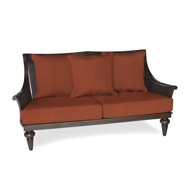 Somerby Outdoor 3 - Seat Patio Sofa, Canvas Brick Sunbrella® Canvas