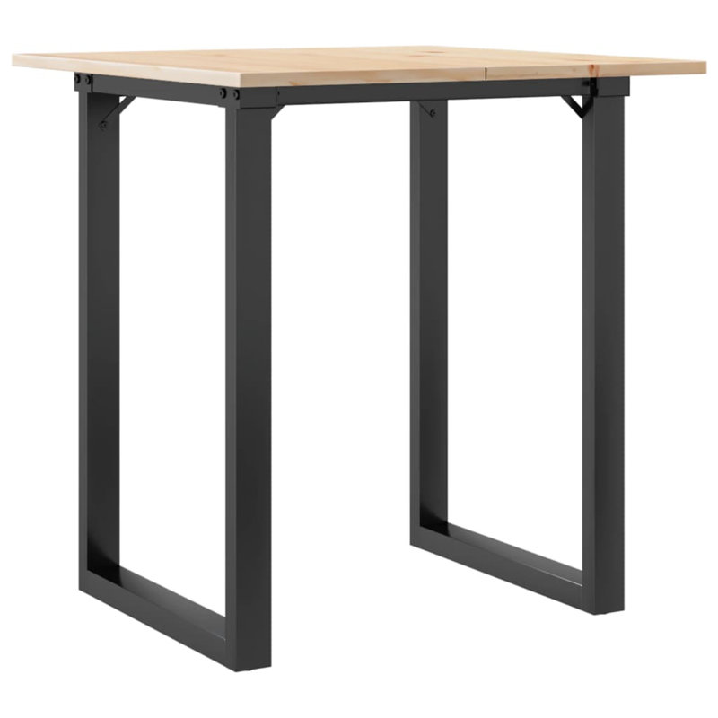 Rectangular Wood Top Dining Table, 75cm H x 60cm W x 60cm D