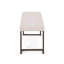 Banc capitonné capitonné, beige et bronze