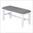 6-Piece Wood Dining Table Set Kitchen Table Set With Upholstered Bench And 4 Dining Chairs, Farmhouse Style,Gray+White