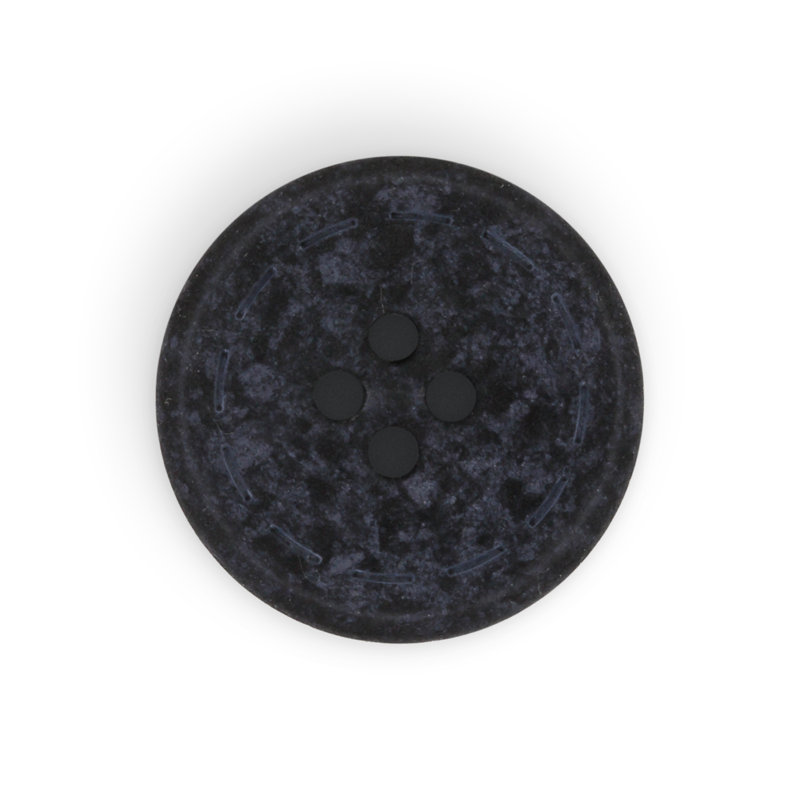 Bouton rond en coton recyclé Dritz, 20 mm, noir, 9 boutons