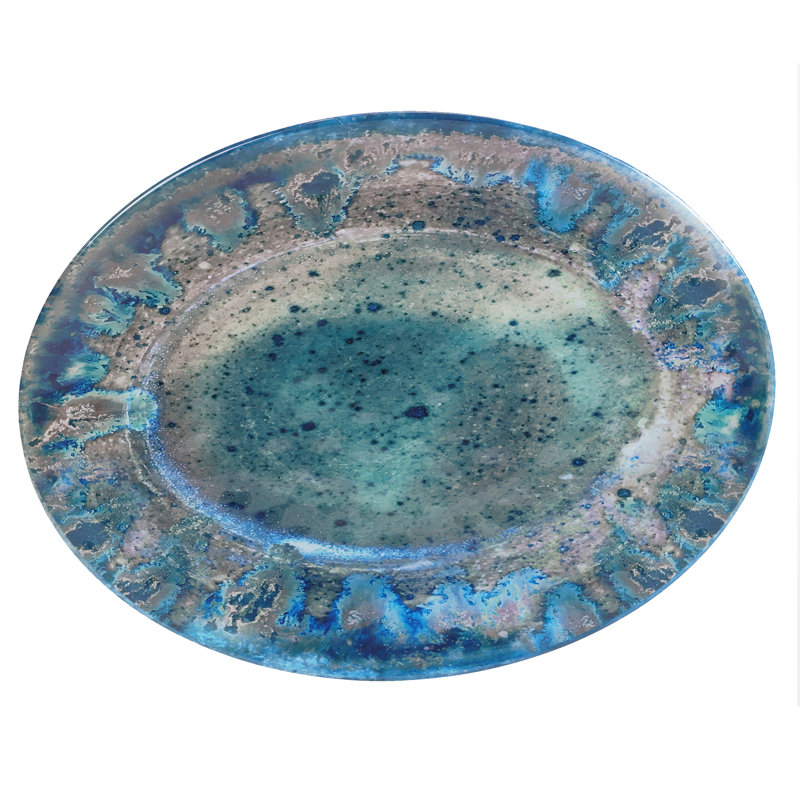 Ensemble de 2 plateaux certifiés International Radiance, Bleu sarcelle