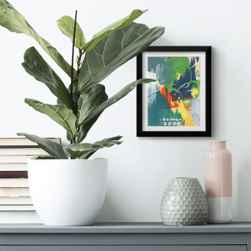 Tropical graphiques II - impression encadrée, H 28,5 po x l 20,5 po, Noir