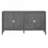 Wood Console Table with  Circular Groove Design Round Metal Door Handle-703385583