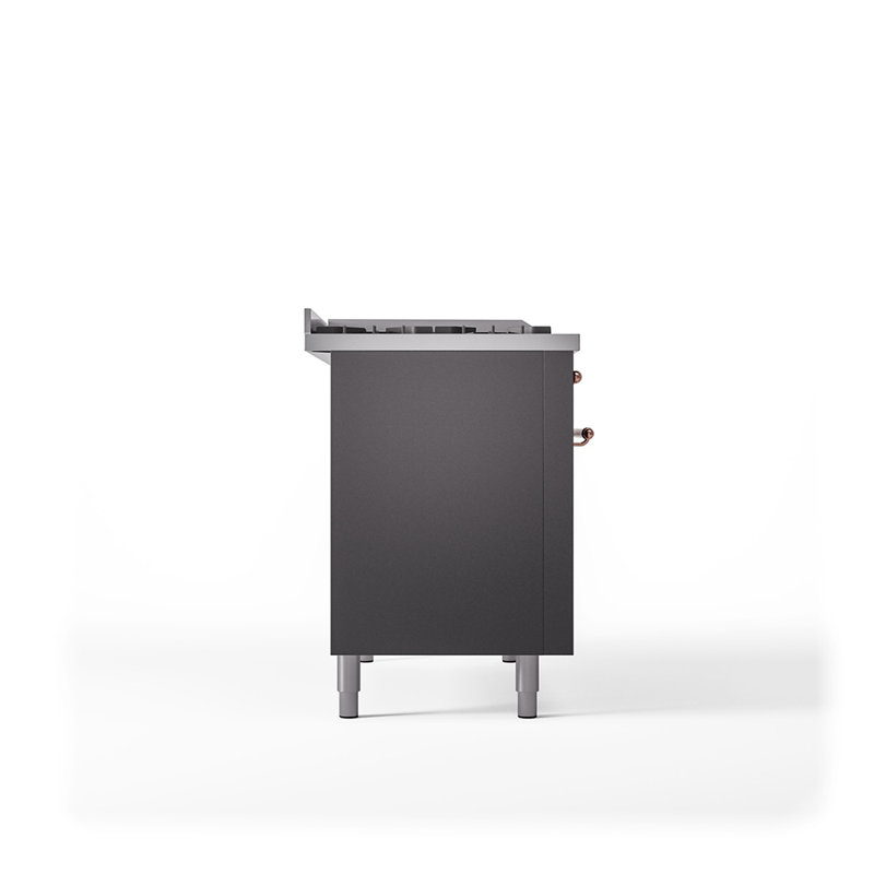 ILVE Nostalgie II, cuisinière à double combustible de 48 po, 5 brûleurs, plaque chauffante, surface de cuisson française