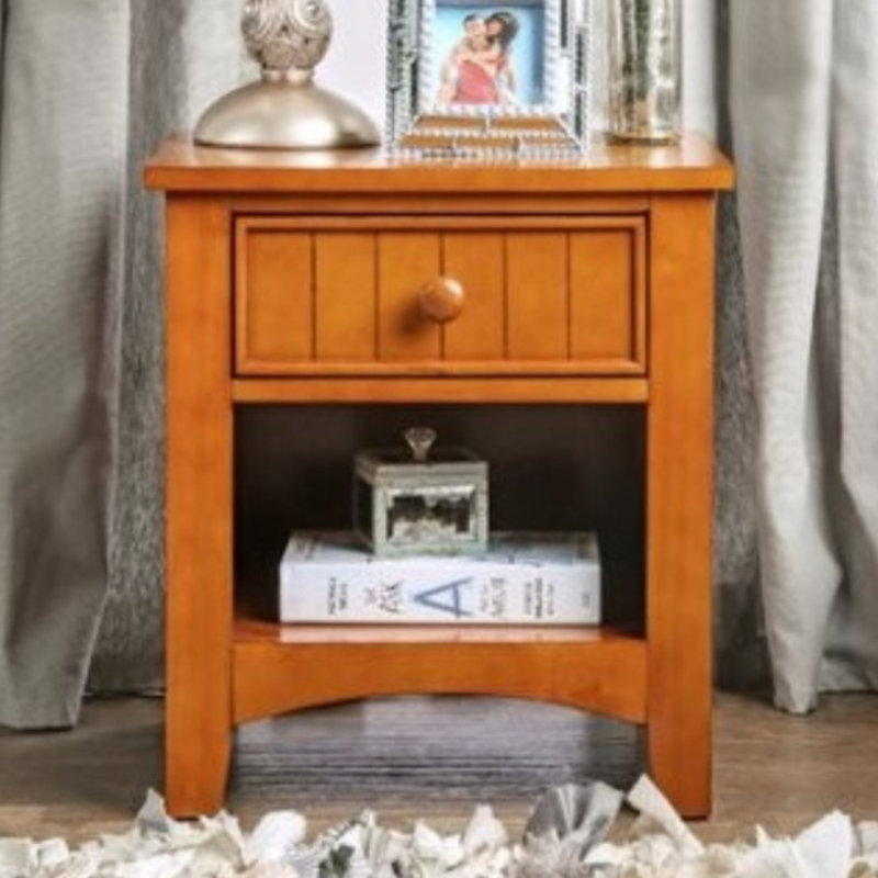 Gailyn 19'' W Wood Nightstand, Brown