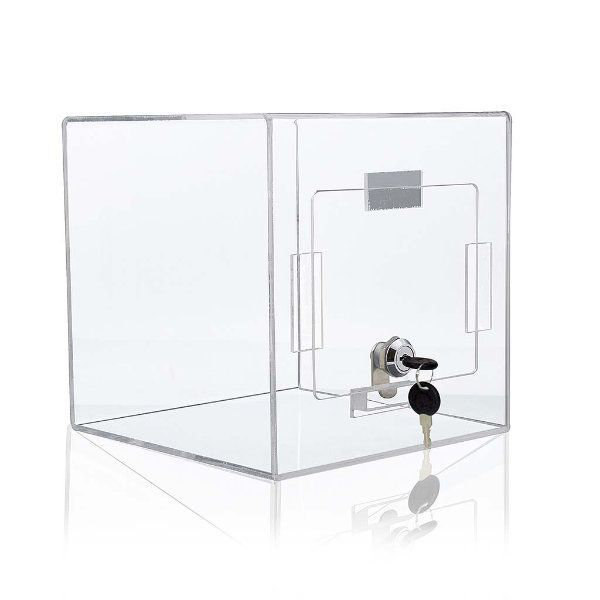 Boîte de vote en plastique culbuté, Transparent