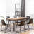 Aryven Industrial 7-Piece Dining Set, Antique Gray-900380956